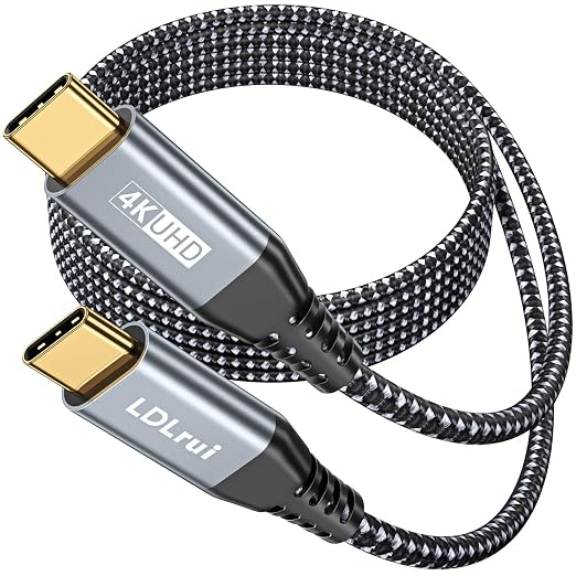 LDLrui 10FT Right Angle USB C Cable 100W PD 20Gbps Data 4K Video | Large Workspaces Commercial Displays Long Distance Routing Flexible Installation Full-Featured USB-C
