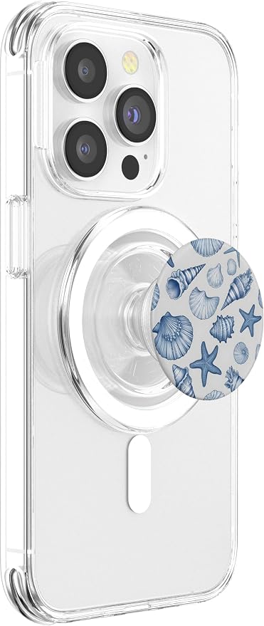 Blue Seashell Summer PopSockets Adhesive PopGrip