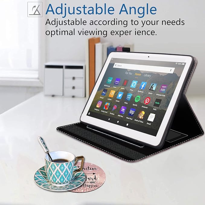 Case for All-New Amazon Kindle Fire HD 8/Fire HD 8 Plus Tablet (12th/10th Generation 2022/2020 Release) - Premium PU Leather Cover with Auto Sleep Wake Bible Verse Jeremiah 29:11
