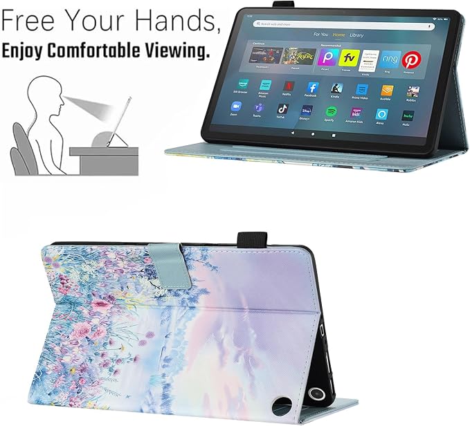 Case for Amazon Fire Max 11 Tablet (13th Generation 2023 Release) Auto Wake/Sleep Premium PU Leather Folding Stand Cover with Pen Holder &amp Multiple Viewing Angles - Beach