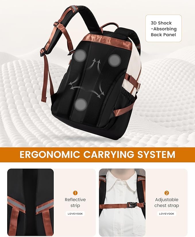 LOVEVOOK School Backpack for Teen Girls, Waterproof Travel College Bookbag for Middle High School with Large Cup Holder & Pencil Case, Fits 15.6'' Laptop, Cute Aesthetic Kids Student Backpack