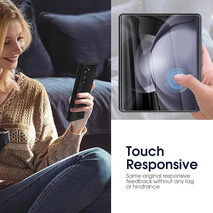 2 Sets Screen Protector for Samsung Galaxy Z Fold 4 7.6 High Definition Clear Soft TPU Screen Protector 2 Front + 2 Inner Flexible Film Hydrogel Self-Healing Bubble-Free