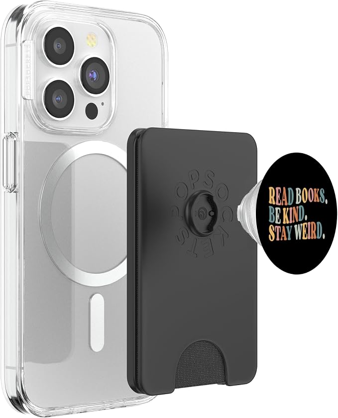 Read Books Be Kind Stay Weird Funny Book Lover PopSockets Adhesive PopGrip