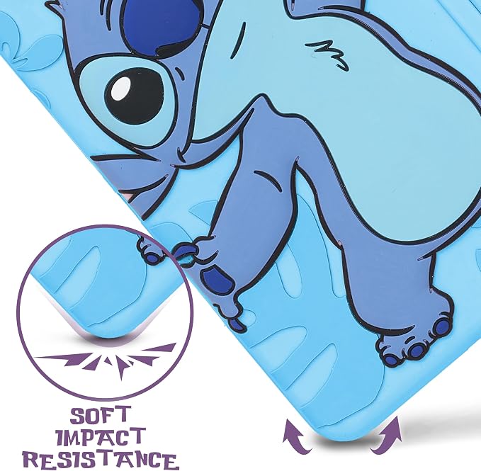 Bluey Kids iPad Case - 10.2 Case for iPad 9th/8th/7th Generation - 2019/2020/2021 Tablet Cover with Stand Shockproof Silicone Protector