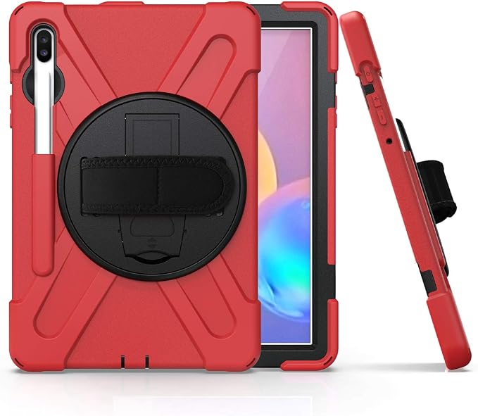 KIQ Galaxy Tab S7 Case 11 Shockproof Heavy Duty Durable Dual-Layer Cover Kickstand Hand Strap Shoulder Carrying Sling for Samsung Galaxy Tab S7 T870/ Samsung Galaxy Tab S8 X700 (Shield Green)