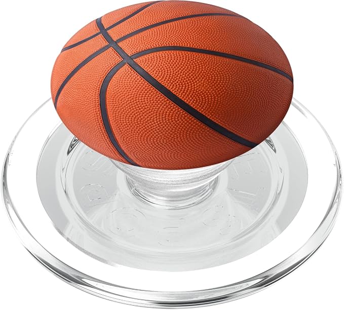 Round Basketball Ball for Sports Lovers for Back to School PopSockets Adhesive PopGrip