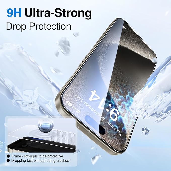 SMARTDEVIL Screen Protector for iPhone 15 Plus (3-Pack) HD Clear 9H Aluminosilicate Tempered Glass SmartPull Box Dust &amp Bubble-Free Installation Case-Ready Fit