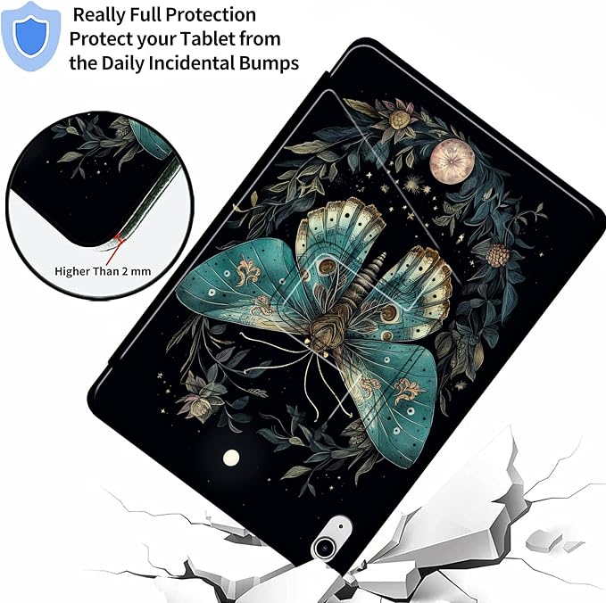 for iPad 9th Generation Case (2021)/8th Gen (2020)/ 7th Gen (2019) 10.2 Inch-360 Degree Rotating Multi-Angle Viewing Protective Cover with Auto Sleep/Wake-Art Mandala Flower
