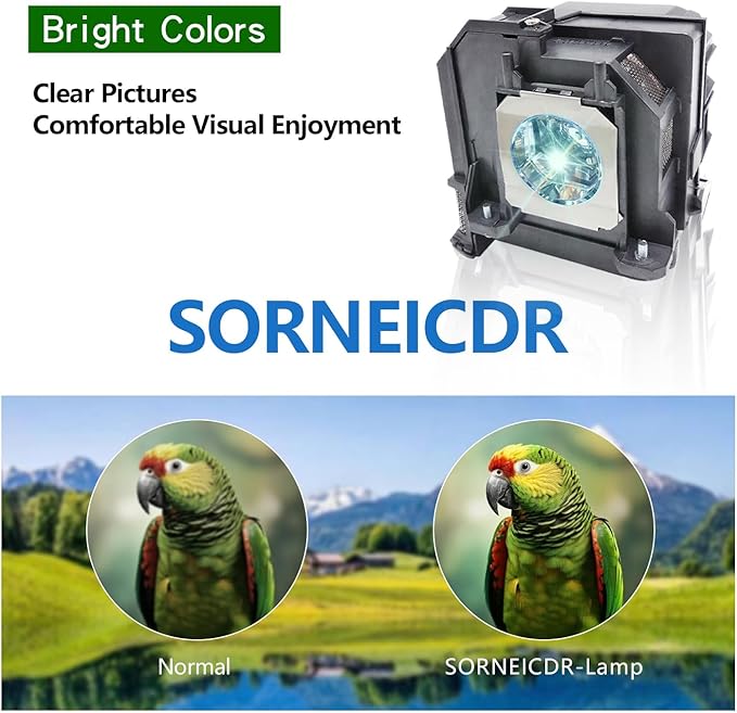 SORNEICDR EL PLP80 Replacement Projector Lamp Bulb Compatible with Epson BrightLink pro 585Wi 595Wi 1420wi 1430wi eb-575wi eb-585w powerlite 570 575w 580 585w Projectors, with Housing