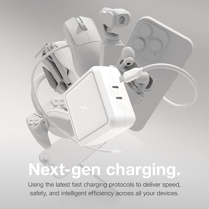 NOCO XGrid X100 100W USB-C GaN Wall Charger Block with Power Delivery | Dual USB-C Port PD 3.0 QC 4.0+ &amp PPS Fast Charging Foldable Compact Design Charges All USB-C Devices UL Certified
