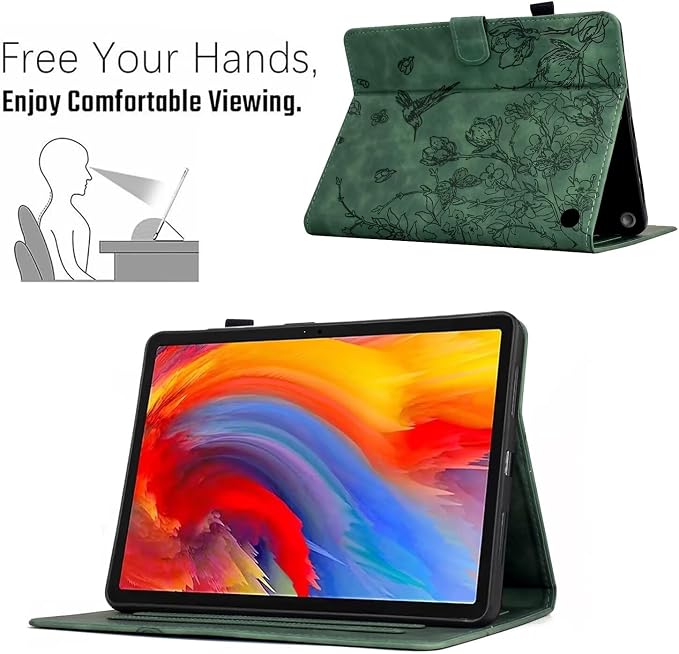 Case for Kindle Fire HD 10 &amp Fire HD 10 Plus 13th/11th Generation 2023 2021 | Synthetic Leather Flip Folio Stand Cover with Auto Wake/Sleep for Kindle Fire HD 10 &amp Fire HD 10 Plus Beach