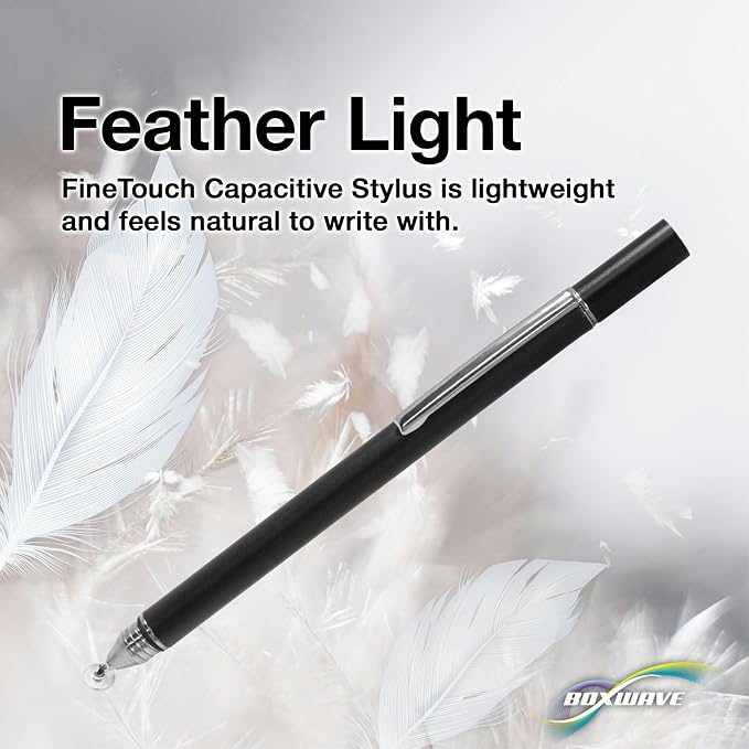 BoxWave Stylus Pen Compatible with Google Pixel Fold - FineTouch Capacitive Stylus Super Precise Stylus Pen - Jet Black