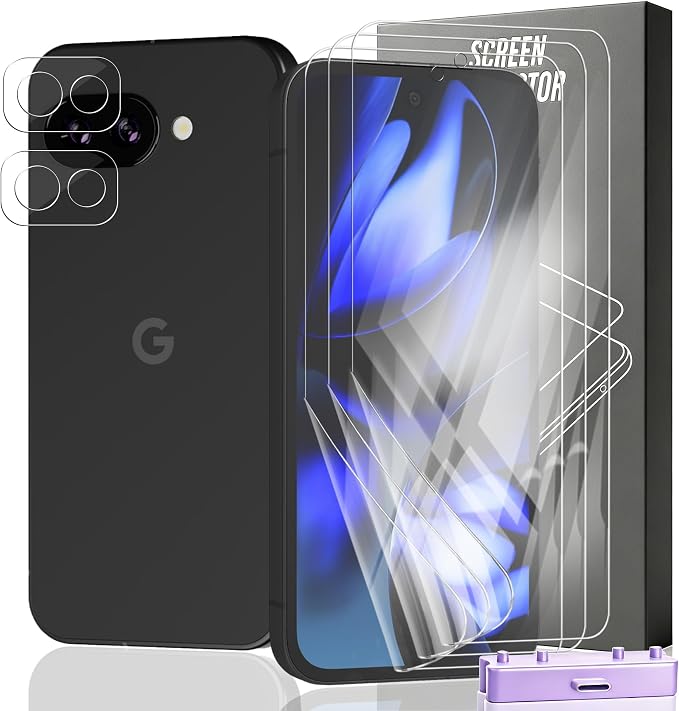 for iPhone 17 Pro Max Back Screen Protector Flexible Film Not Glass with Camera Lens Protector 2+2 Pack Self-Healing Anti Scratch HD Clear Soft TPU Protective Hydrogel Film