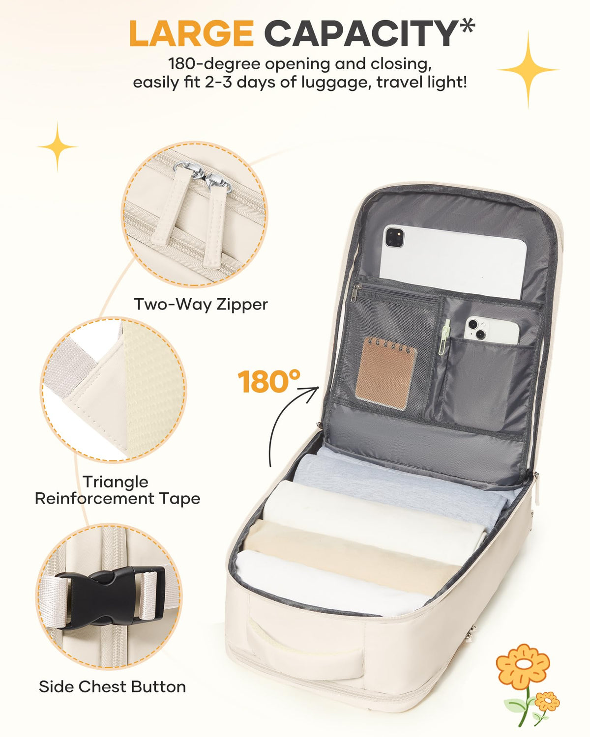 coofay Travel Backpack For Women Men Airline Approved Carry On Backpack Flight Approved Waterproof Sports Luggage Backpack Casual Daypack Small Hiking Backpack