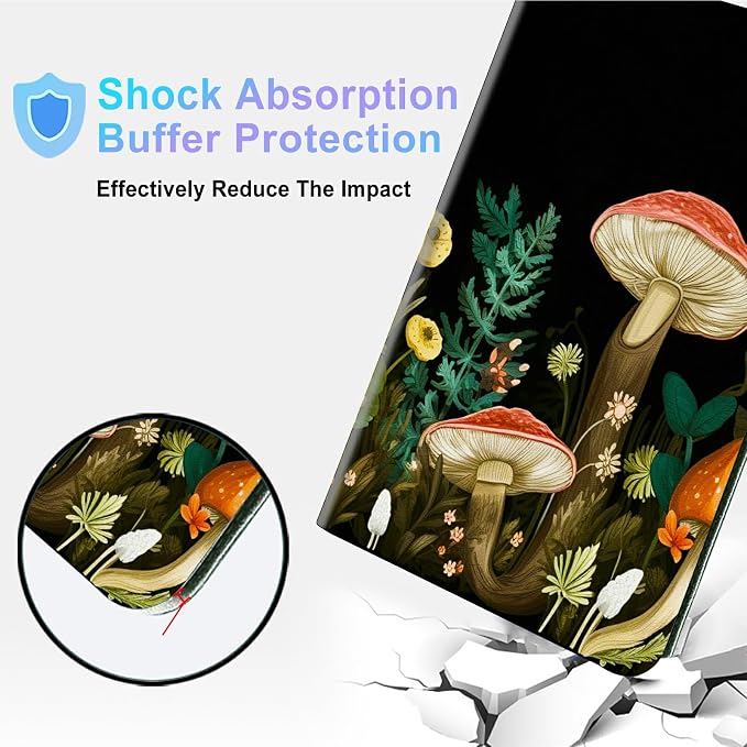 for Microsoft Surface GO 3/GO 2 Case with Adjustable Stand &amp Auto Wake/Sleep PU Leather Slim Smart Protect Cover - African Women Red Hair