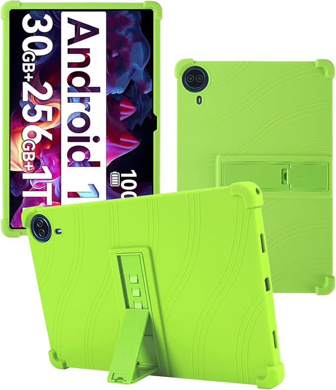 Case for Urao G140L Tablet 14 inch Android 15 TabletWUNIAK Shock Proof Lightweight Stand Rubber Shell Protective CoverKids Friendly Soft Silicone Adjustable Stand CoverBlack