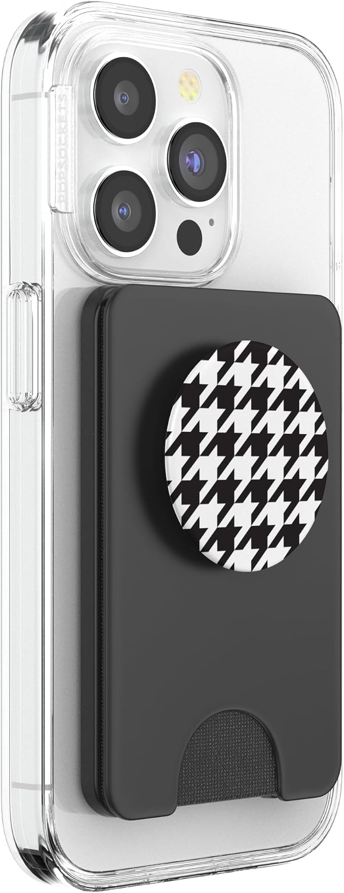 Alabama houndstooth black and white PopSockets Adhesive PopGrip