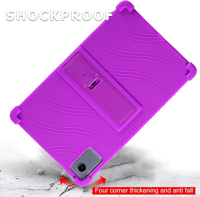 ATOOZ for Lenovo Idea Tab Plus Case 12.1 Inch 2025Black | Soft Silicone Shockproof Case for Lenovo Idea Tab Plus Tablet (TB361FU) with PC Bracket