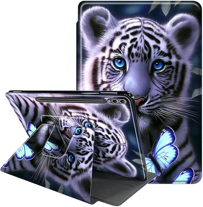 Case for Samsung Galaxy Tab A9 8.7-Inch 2023360 Degree Rotating Multi-Angle Viewing Protective Cover with Auto Sleep/Wake-Blue Butterfly