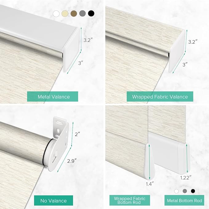 Kilonity Motorized Roller Shades, Light Filtering Remote Control Custom Window Shades Work with Alexa Google Assistant via RF Hub, Rechargeable Electric Blinds for Windows (Texture Light Coffee)