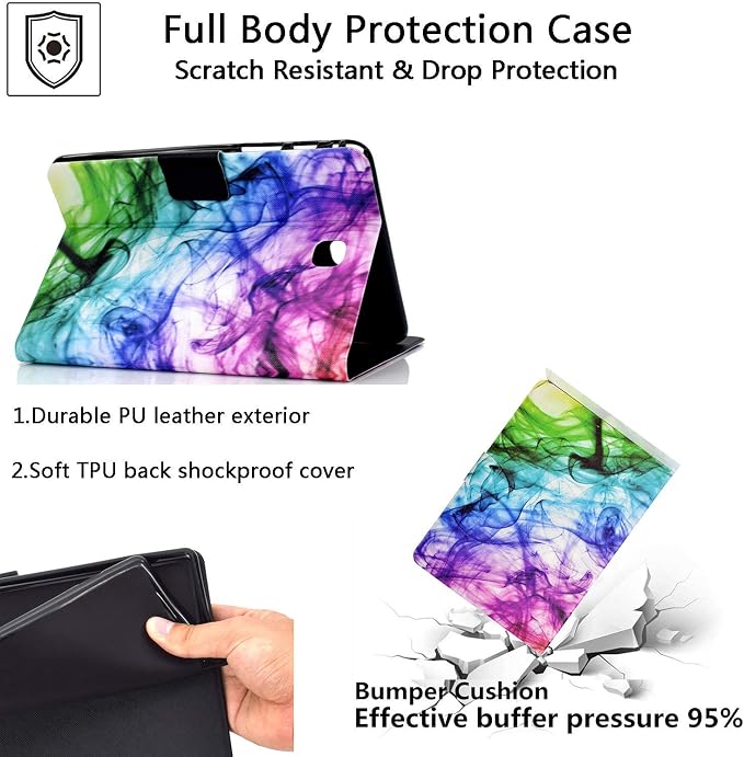 Case for Samsung Galaxy Tab A 8.0 inch Tablet Case 2015 (Model SM-T350/T355/P350/P355) with Pencil Holder [Auto Sleep/Wake] Stand Folio PU Leather Shockproof Cover Magnetic Smart WalletNight