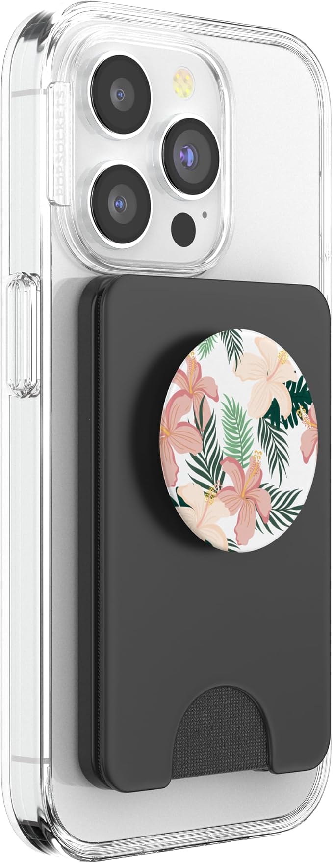Tropical Hibiscus Flower of Hawaii with Floral Pattern PopSockets Adhesive PopGrip