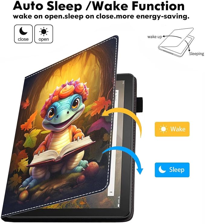 Case for Amazon Kindle Fire HD 10 Tablet 10.1 (9th/7th Generation 2019/2017 Release) Slim Folding Stand Folio Cover with Card Slot &amp Auto Wake/Sleep - African American Girl