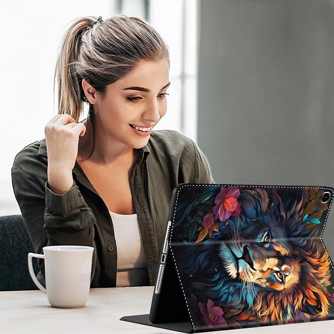 Case for Samsung Galaxy Tab S10 FE Plus 5G Multi-Angle Stand Smart Cover Shockproof with Auto Wake/Sleep for Galaxy Tab S10 FE+ 13.1 Inch (SM-X620/SM-X626B) 2025 Magic Mushrooms Fungus