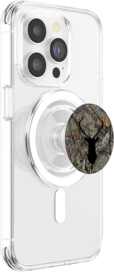 Brown Camouflage Black Deer Buck Hunting PopSockets Adhesive PopGrip