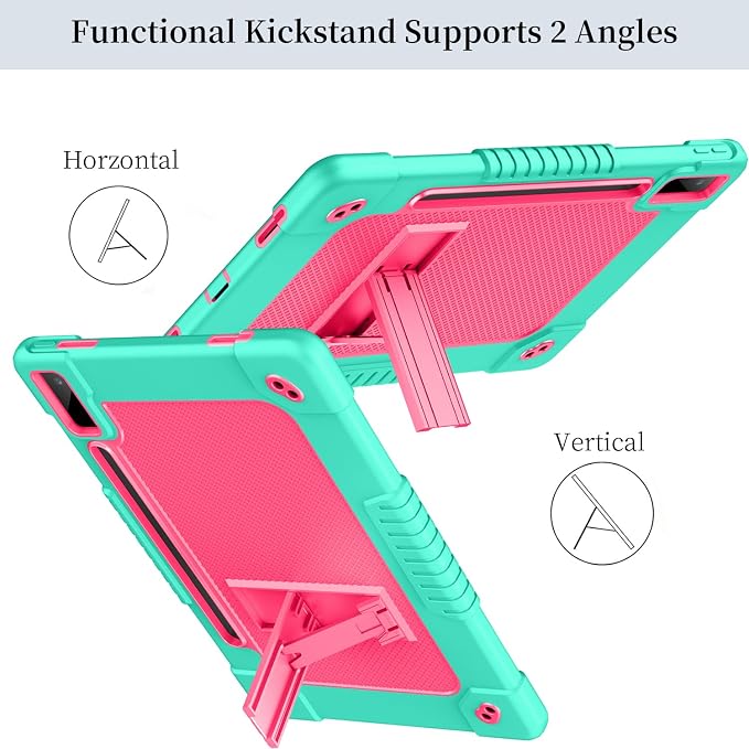 Case for Lenovo Tab P12for Lenovo Tab P12 12.7 Tablet CaseShockproof with Kickstand/Shoulder Strap Case for Lenovo tab P12/Xiaoxin Pad Pro 12.7 Tablet TB370FU/TB371FC (Black)