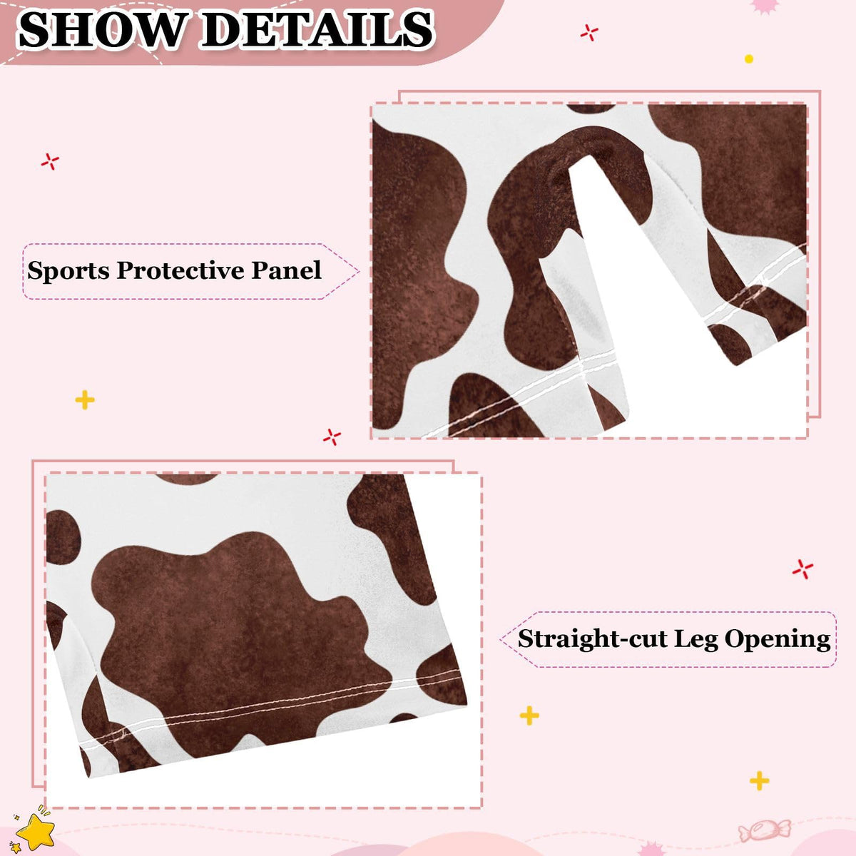 Sletend Dance Ballet Leotards for Girls Toddler Brown Cow Print Gymnastics Leotards One Piece,2-3 Years