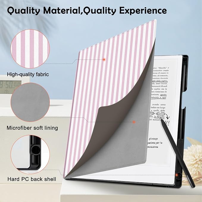 Case for Remarkable 2 Paper Tablet 10.3 2020 ReleasedLightweight and Hard Back Shell Protective Book Folio Cover with Built-in Pen HolderComes with Remarkable 2 Pen Tips.
