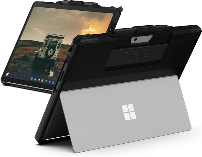 URBAN ARMOR GEAR UAG Designed for Microsoft Surface Pro 13 12/11 Edition Case with Built-in Kickstand &amp Pen Holder Compatible with Type Cover Keyboard Rugged Protective Cover Metropolis Black