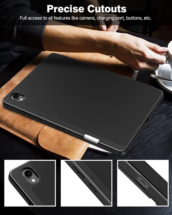 TiMOVO Soft Case for Samsung Galaxy Tab S11 11 Inch 2025 Black | Fit for SM-X730/X736B S Pen Holder Slim Stand Soft TPU Back Auto Wake/Sleep