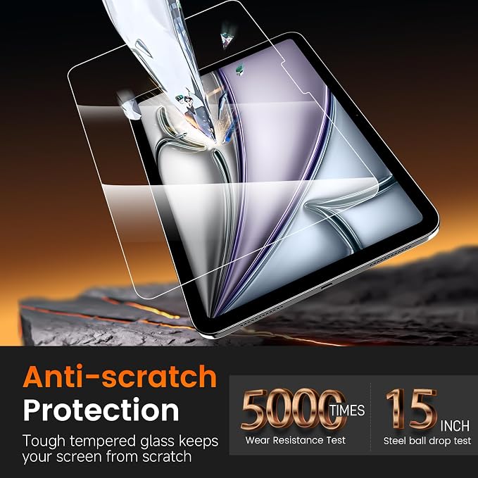 PandaShield 2-Pack Privacy Screen Protector Easy-Installation Box for iPad 11th/10th Gen. A16 (11/10.9 Inch 2025/2022) Anti-Spy Bubble Free Scratch Resistant Apple Pencil Support