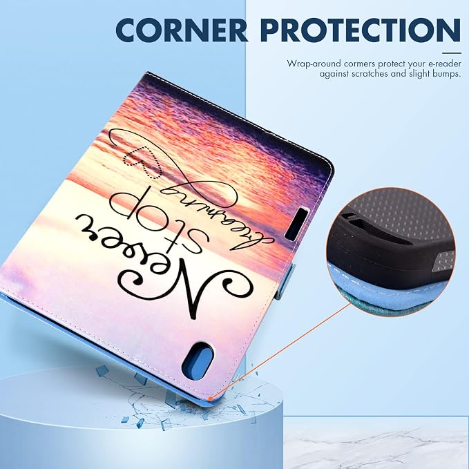 Dteck for iPad A16/10th Generation 10.9 Inch 2022 Case with Pencil HolderPremium PU Leather Folio Multiple Viewing Angles Stand Cover Auto Wake/Sleep Protective Tablet Cases for Women MenBookshelf