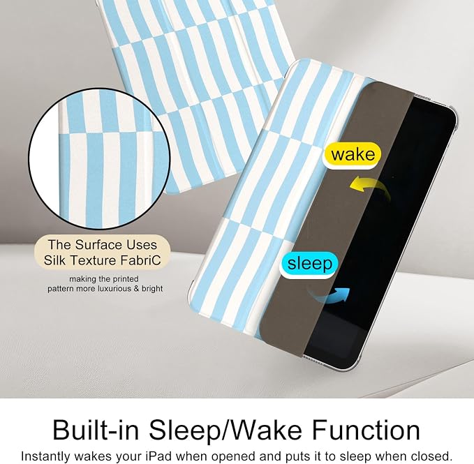 case for ipad 11th Generation11 Inch 2025 (A16 Chip) &amp 10th Gen 10.9 Inch 2022 - Slim Scratch-Resistant Hard PC Translucent Back Shell Smart Cover Wake/Sleep FunctionBlack Bow