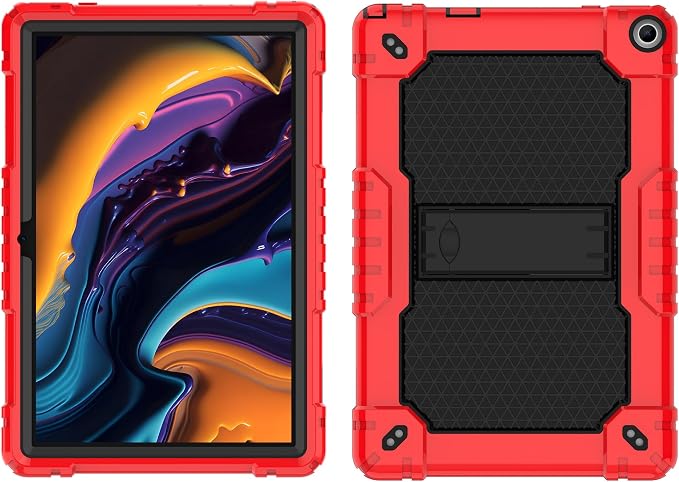 Mignova for Walmart Onn 10.1 2022 Model Gen 3 10.1 / for Walmart Onn 10.1 3rd Gen 100071485 Case Shockproof Kids Friendly Armor Case 360 Kickstand Shoulder Hand Strap Protective Shell (Black+Black)