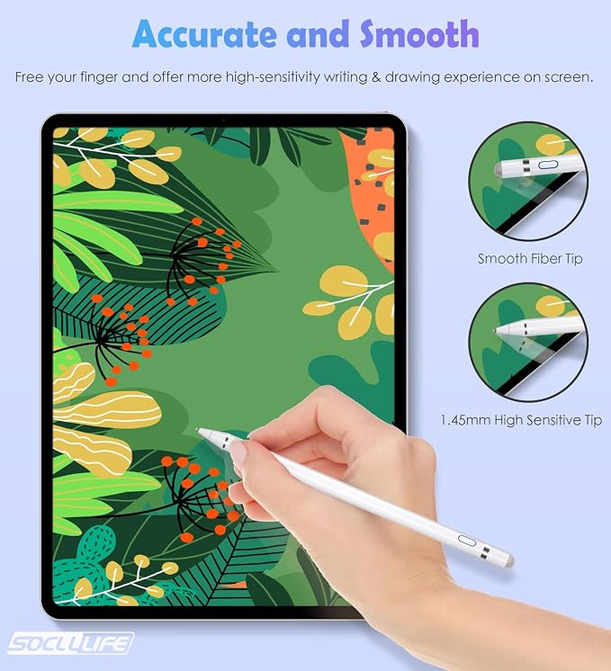 Active Stylus Pen for Touch ScreensDual Pen Tips for iOS &amp Android Drawing &amp WritingHigh Precise Digital Pencil for Apple iPhone 16/15/14/13/12/11/X/8iPad Air/Pro/MiniPhone/Tablet/Sam-sung