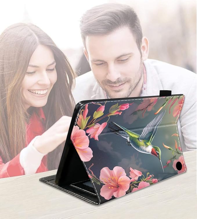 Case for Amazon Kindle Fire HD 8/Fire HD 8 Plus Tablet (12th/10th Generation 2024/2022/2020 Release) Slim PU Leather Cover with Card Slot &amp Auto Wake/Sleep African American Women