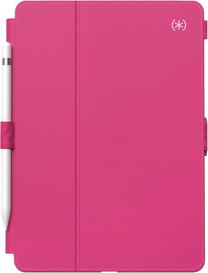 Speck Balance Folio Case for iPad 10.2 Inch (2019-2021) - Drop &amp Camera Protection Slim Multi Range Stand Apple Pencil Holder - Arcadia Navy/Moody Grey
