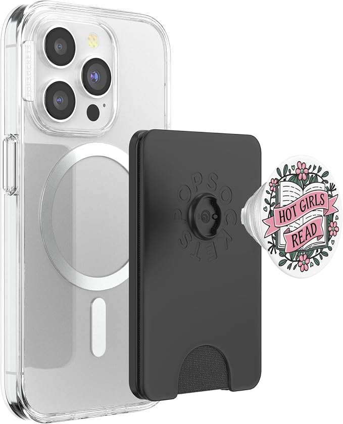 Reading Hot Girls Read Books Bookish Funny Book Themed PopSockets PopWallet for MagSafe