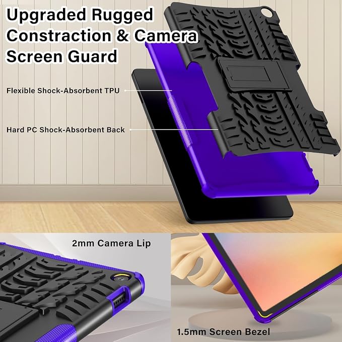for 2023 Release Tablet Flre HD 10 &amp HD 10 Plus Case | 13th Generation Heavy Duty Dual Layer Shockproof Impact Resistance Protective Case with Kickstand for Kids
