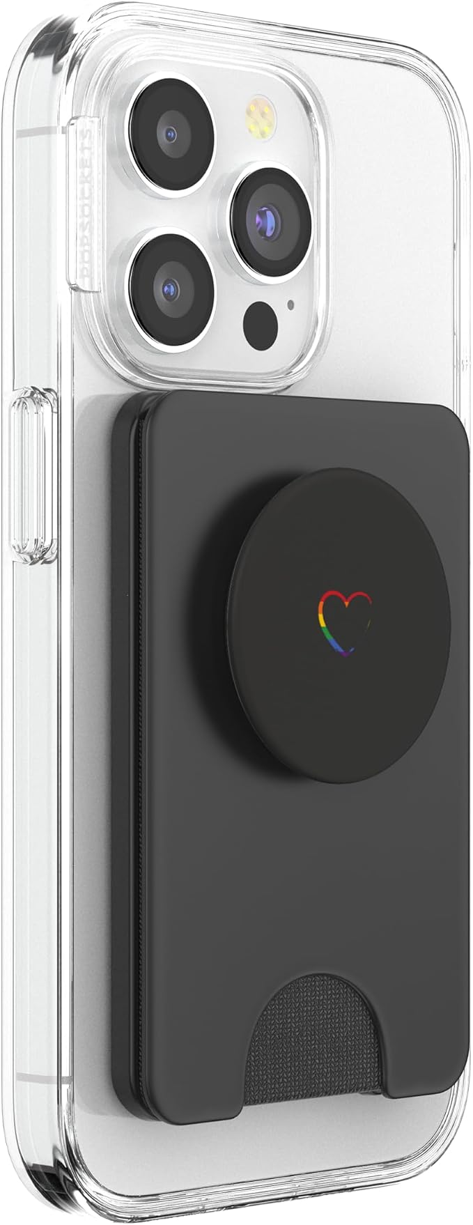 Rainbow Heart PopSockets Adhesive PopGrip