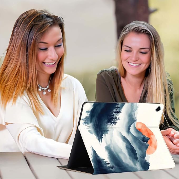 Case for iPad 9th/8th/7th Generation (2021/2020/2019) 10.2-inchSlim PU Leather Cover Adjustable Stand Auto Wake/SleepAurora Over Mountains