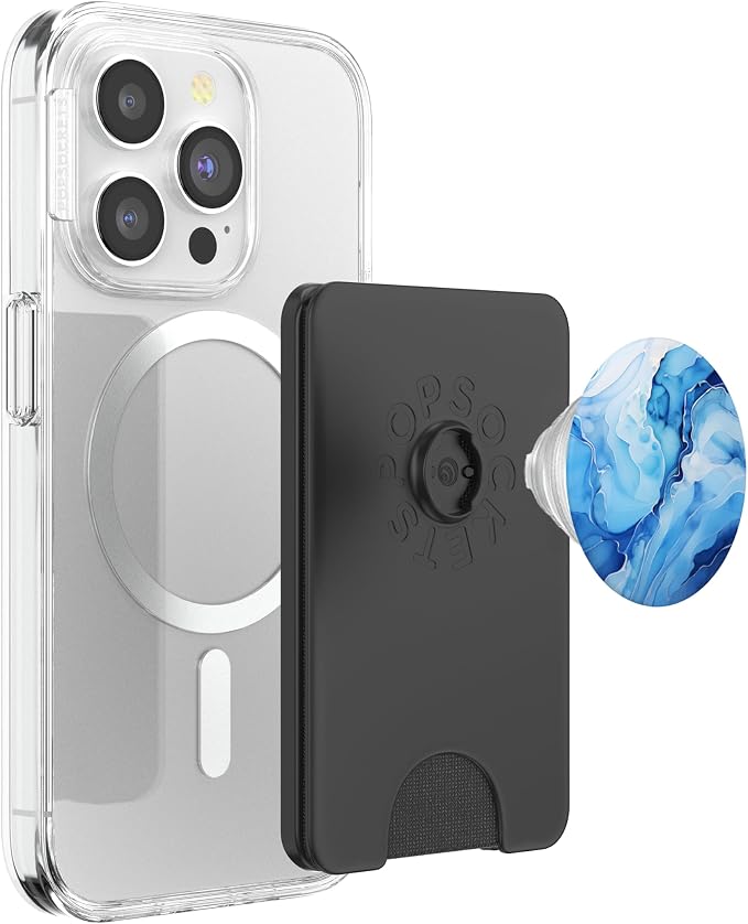 Blue Ice Agate Stone Gemologist Chalcedony Gemstone PopSockets PopGrip for MagSafe