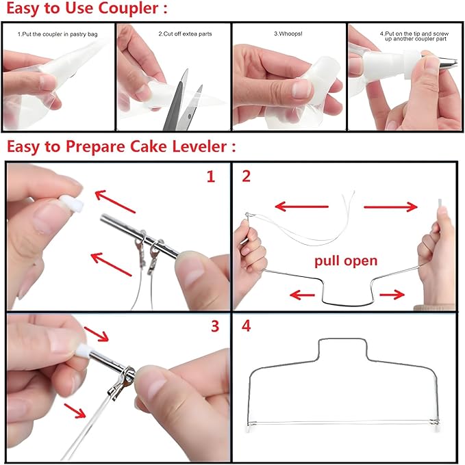 YOQXHY Cake Decorating Kit, 198 Pcs Baking Supplies