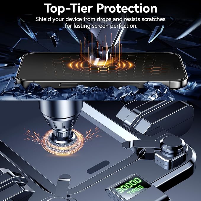 Esanik for iPhone 15 Pro Matte Glass Screen Protector [Auto-alignment] Anti-Glare &amp Anti-FingerprintAnti-ReflectionBubble Free Smooth as Silk 2 Pack 9H Glass Screen Cover