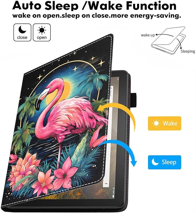 Case for Amazon Kindle Fire HD 10 Tablet 10.1 (9th/7th Generation 2019/2017 Release) Slim Folding Stand Folio Cover with Card Slot &amp Auto Wake/Sleep - African American Girl