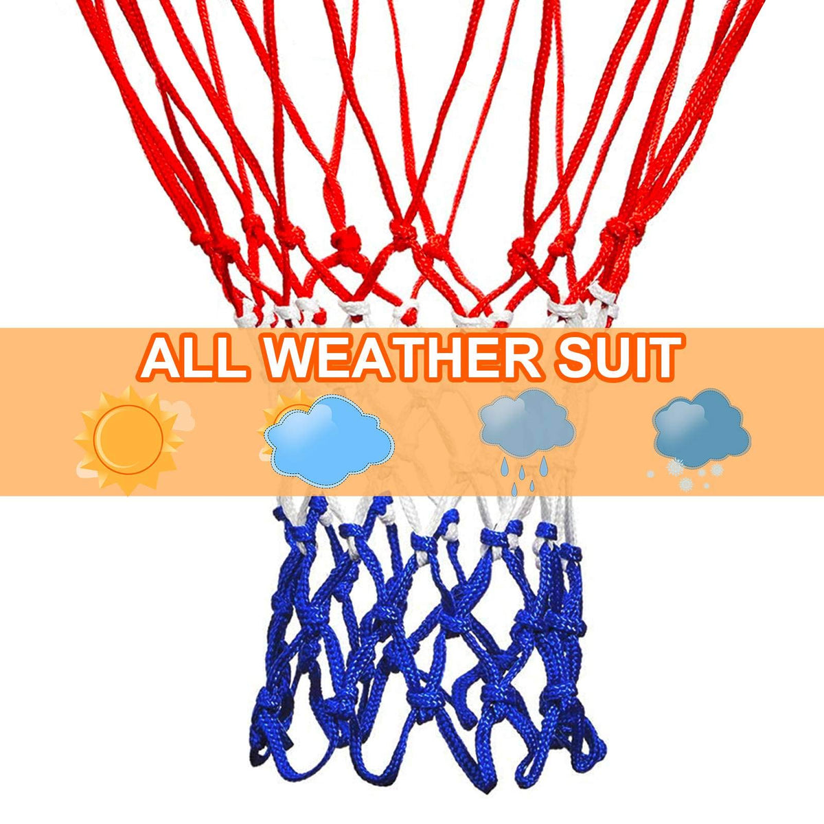 LAO XUE Upgraded Thickening Heavy Duty Basketball Net,18 Inch Hoop